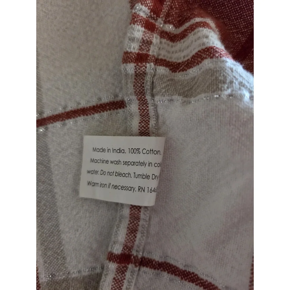 52x70 Tablecloth Rustic Reddish Orange Woven Slight Shimmer Fall Thanksgiving